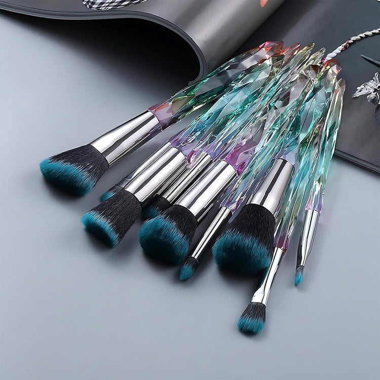 Crystal Makeup Brush Set 10PCS