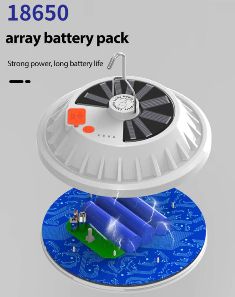 Rechargeable 60 LED Outdoor Camping Tent Light - USB and Solar Lantern for Hiking and Outdoor Activities