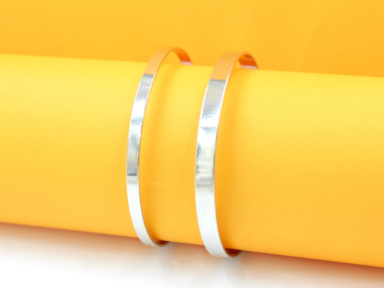 18K Gold Filled Plain Bangle (B72-B75)-3