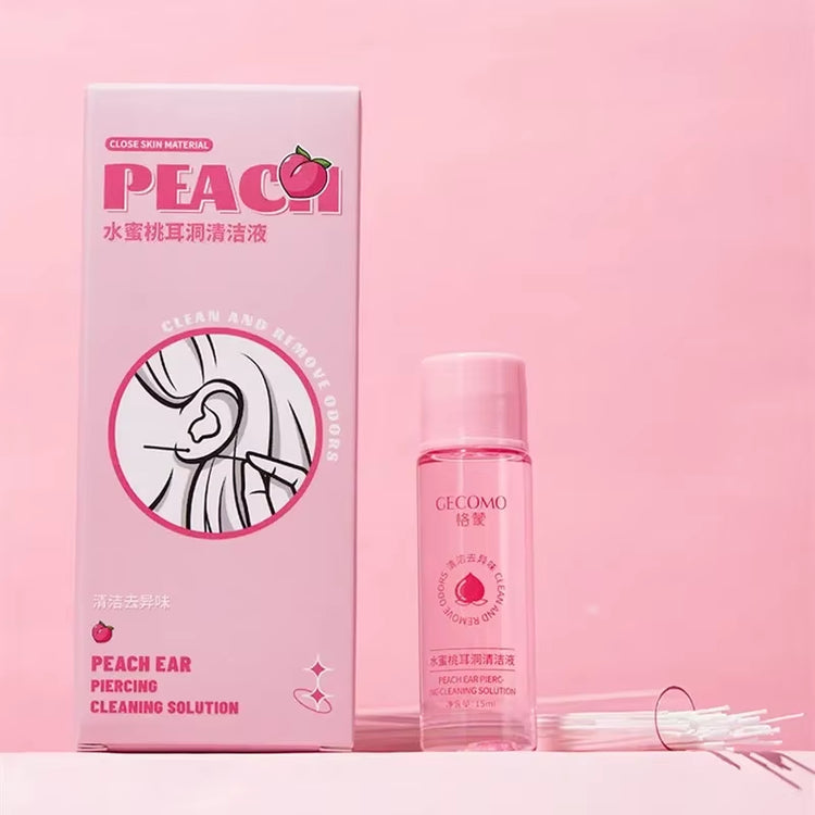 Ear Cleaning Solution Set (15/25ml) - Mint Flavored, Safe for Inflamed Blockages, Disposable Piercing Care Cleaner