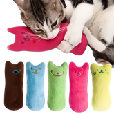 Teeth Grinding Catnip Toys Funny Interactive Plush Cat Toy Pet Kitten Chewing Vocal Toy Claws Thumb Bite Cat mint For Cats