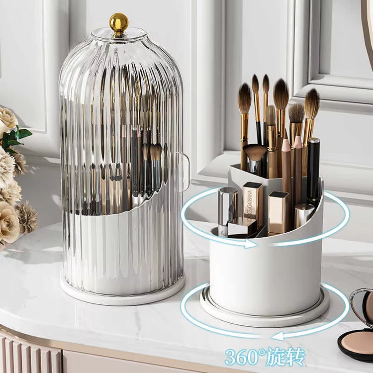 360 degree rotating makeup brush holder