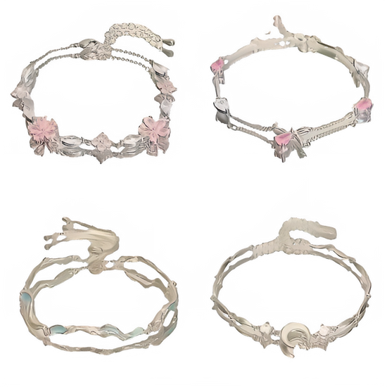 Pink Zircon Butterfly Bracelet