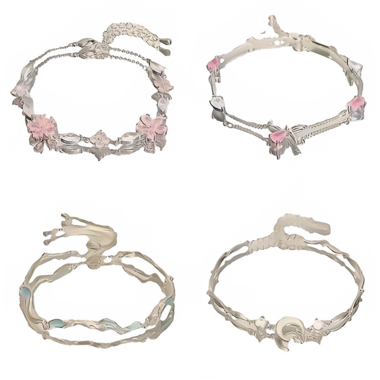 Pink Zircon Butterfly Bracelet