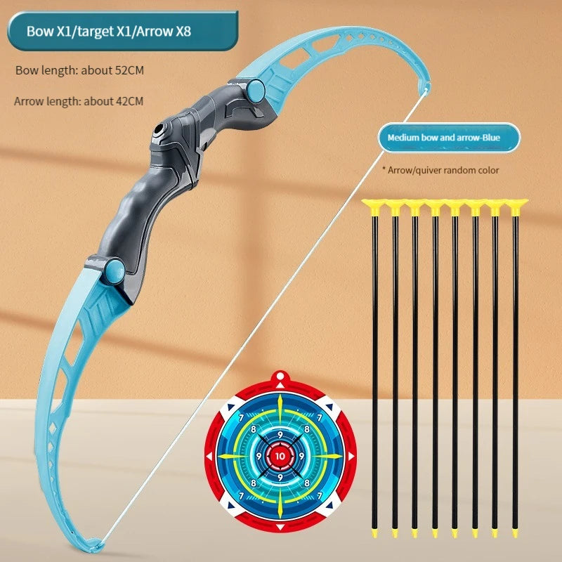 52cm Children's Bow and Arrow Set for Archery Practice - Recurve Outdoor Shooting Toy with Target - Ideal Gift for Boys and Kids