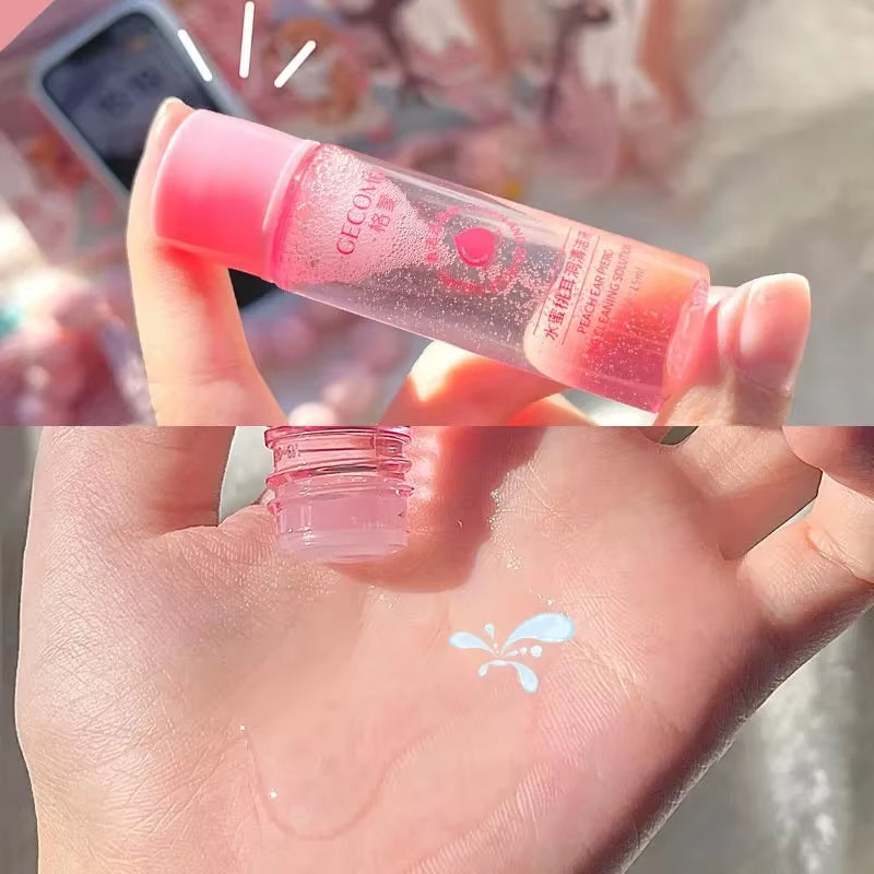 Ear Cleaning Solution Set (15/25ml) - Mint Flavored, Safe for Inflamed Blockages, Disposable Piercing Care Cleaner