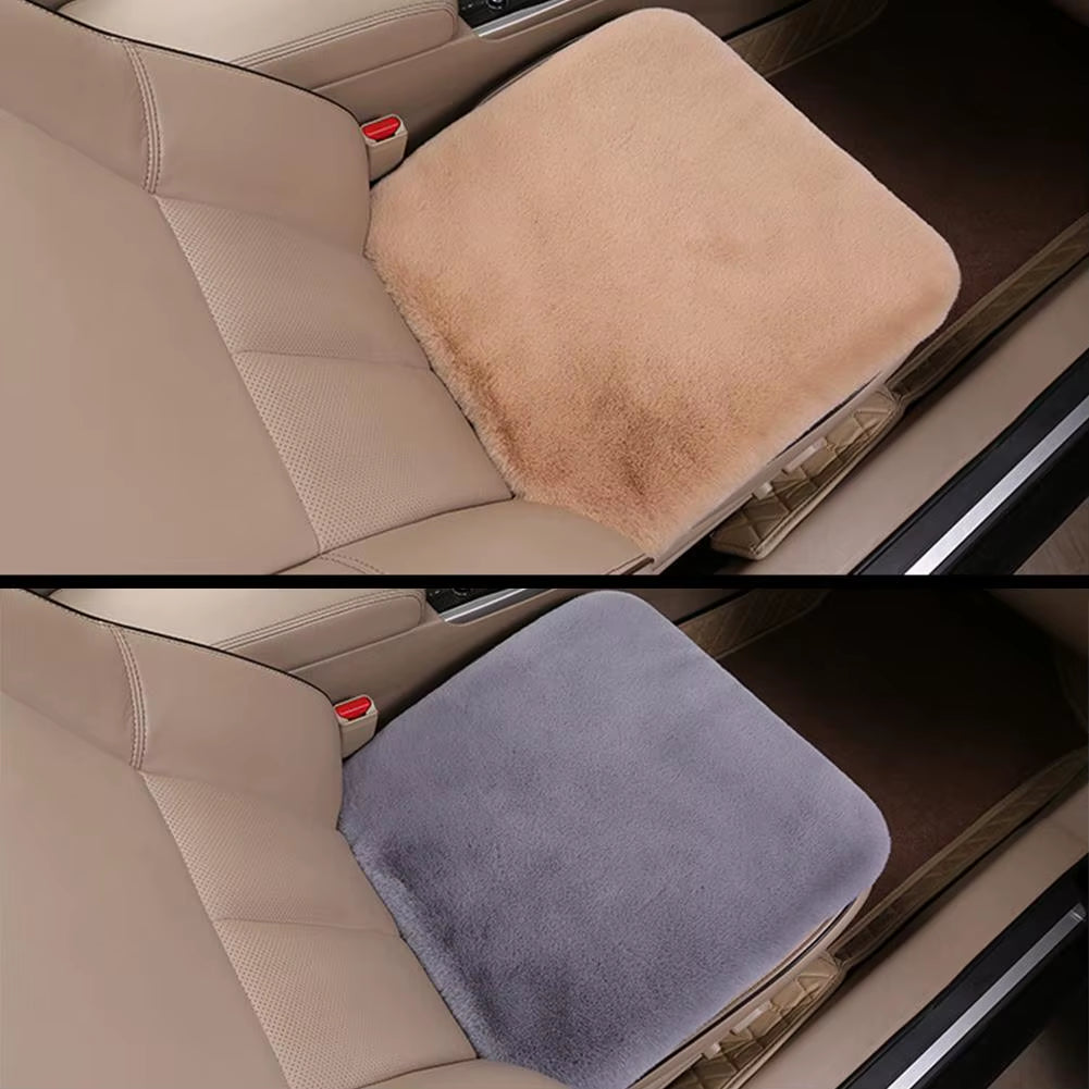 1PC Winter Warm Car Seat Cover Front Rear Cushion Plush Pad Protector Mat Soft Comfortable Chair Cushion Accessories Universal
