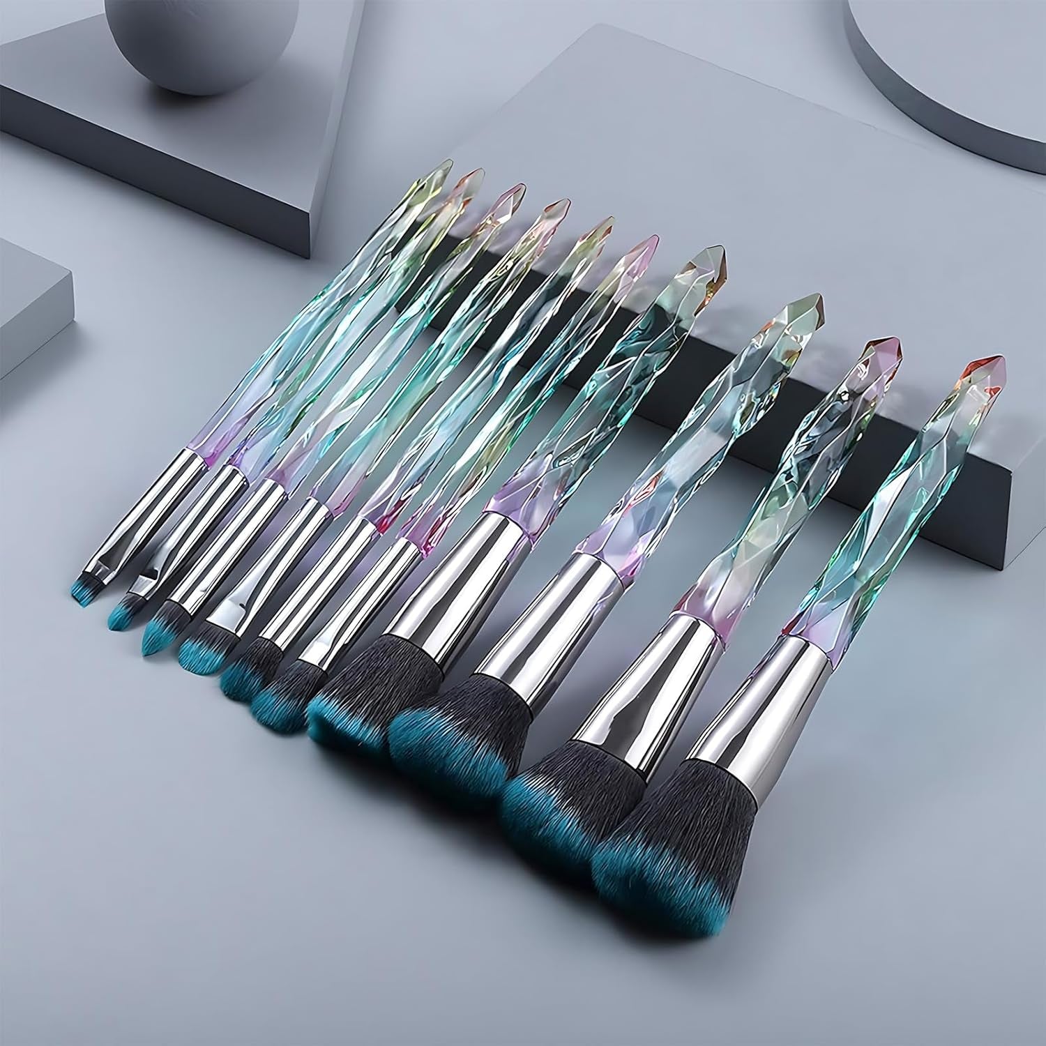Crystal Makeup Brush Set 10PCS