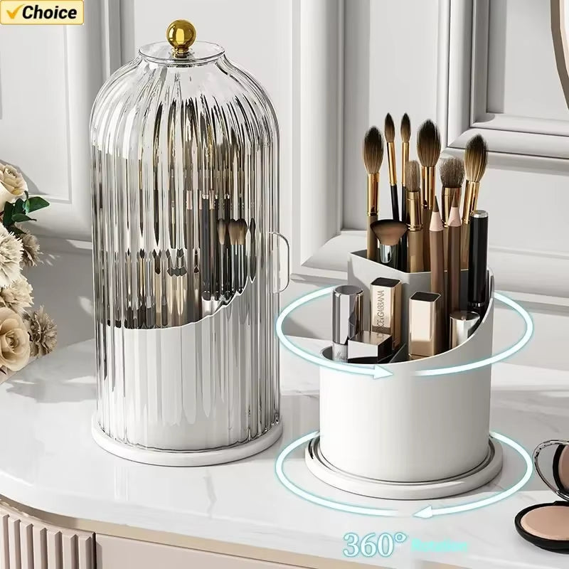 360 degree rotating makeup brush holder