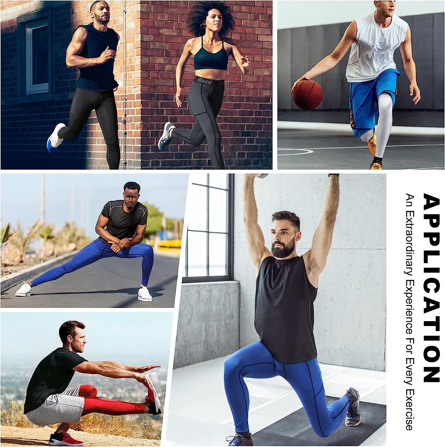 Men Running Gym Leggings Pants
