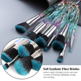 Crystal Makeup Brush Set 10PCS