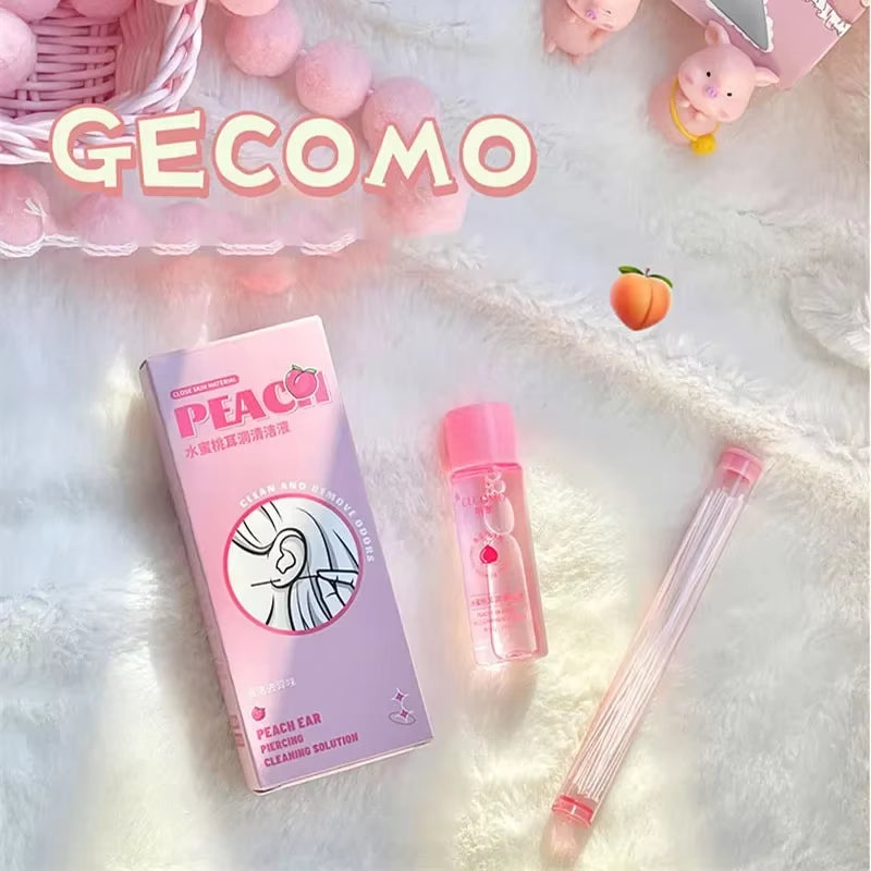 Ear Cleaning Solution Set (15/25ml) - Mint Flavored, Safe for Inflamed Blockages, Disposable Piercing Care Cleaner