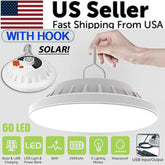 Rechargeable 60 LED Outdoor Camping Tent Light - USB and Solar Lantern for Hiking and Outdoor Activities