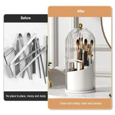 360 degree rotating makeup brush holder