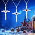 Elegant 925 Sterling Silver Cross Necklace with Dazzling 5A CZ Birthstone - Perfect Gift for Easter and Mother&