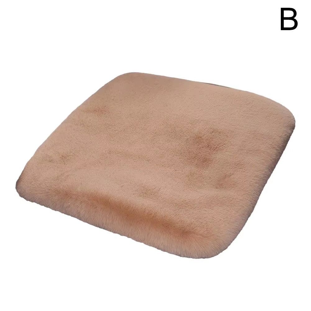 1PC Winter Warm Car Seat Cover Front Rear Cushion Plush Pad Protector Mat Soft Comfortable Chair Cushion Accessories Universal