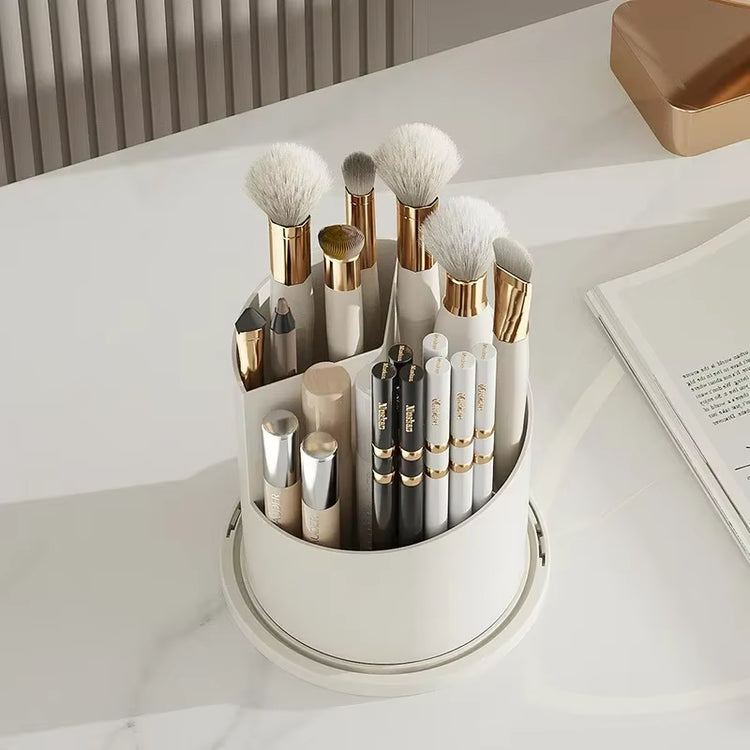 360 degree rotating makeup brush holder