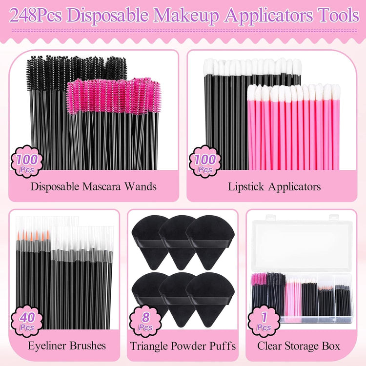 248 Pcs Makeup Applicator Kits