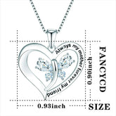 Mother Son Heart Necklace Gift