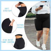 Plus Size Buttery Soft Biker Shorts 3 PACK