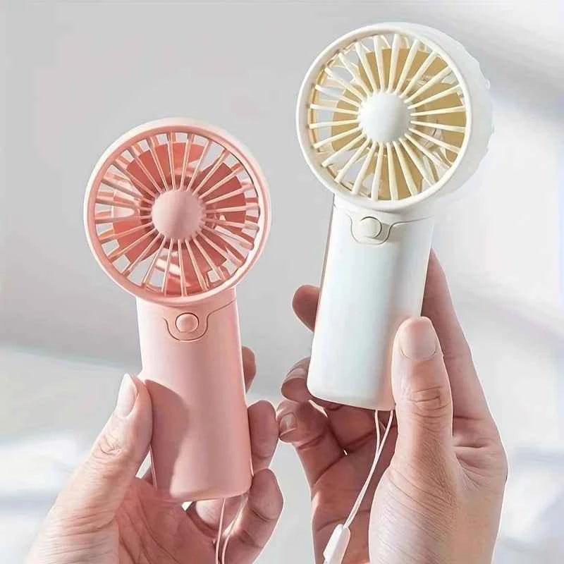 2025 Cute Mini Fan Portable Handheld Fan Lightweight Handy Fan Pocket Size Low Noise Small Electric Fan Student Gift Outdoor Fan