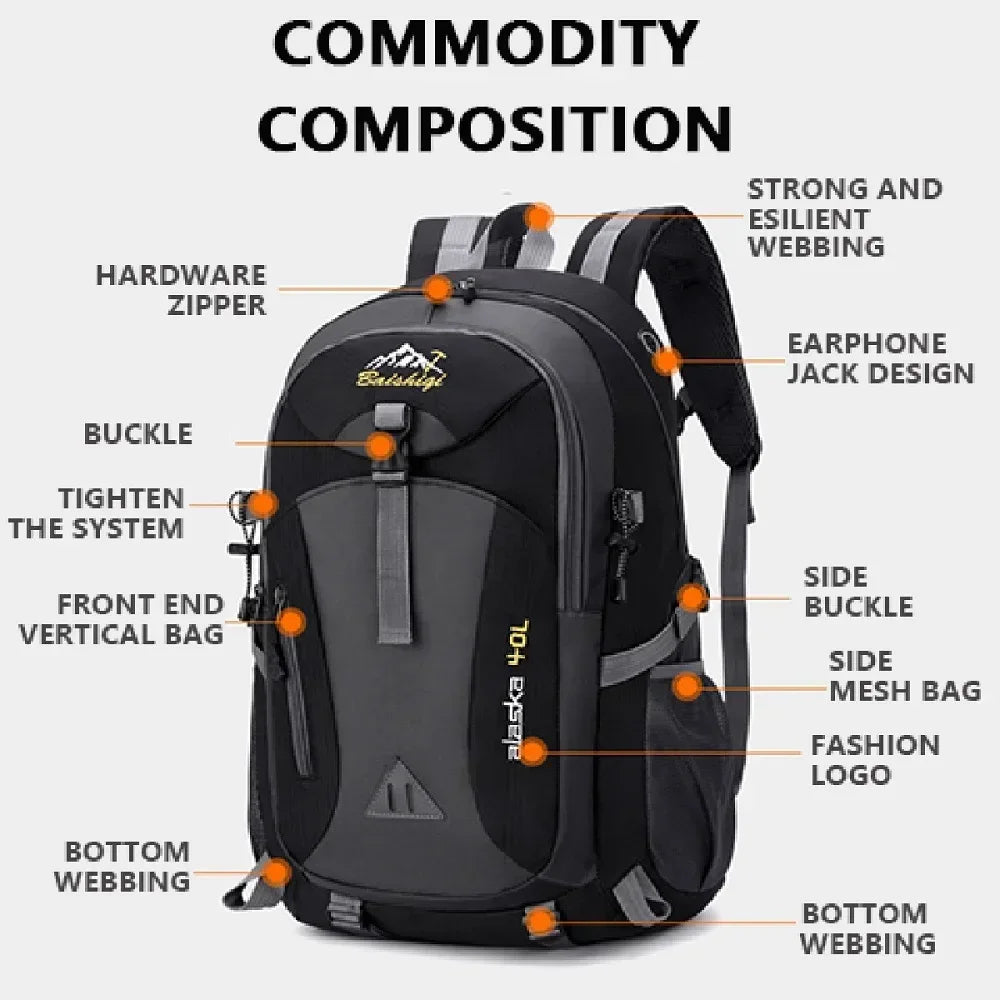 40L Waterproof Travel Backpack