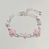 Pink Zircon Butterfly Bracelet