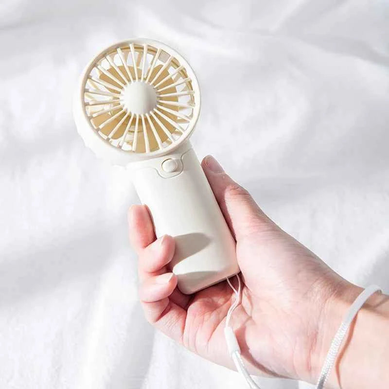 2025 Cute Mini Fan Portable Handheld Fan Lightweight Handy Fan Pocket Size Low Noise Small Electric Fan Student Gift Outdoor Fan