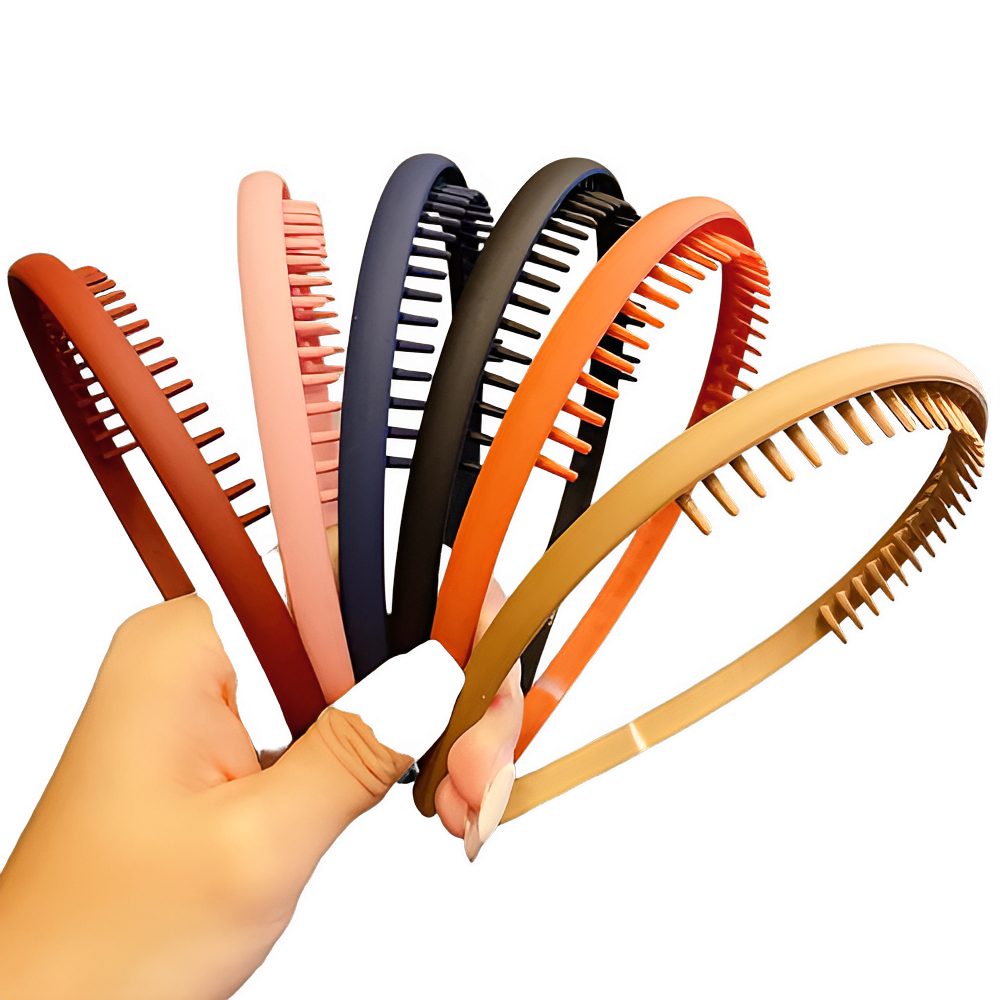 Women Simple Colorful Matte Toothed Hairbands Broken Hair Finishing Headband Outdoor Hair Hoop Headwear Fashion Hair Accessories