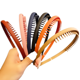 Women Simple Colorful Matte Toothed Hairbands Broken Hair Finishing Headband Outdoor Hair Hoop Headwear Fashion Hair Accessories