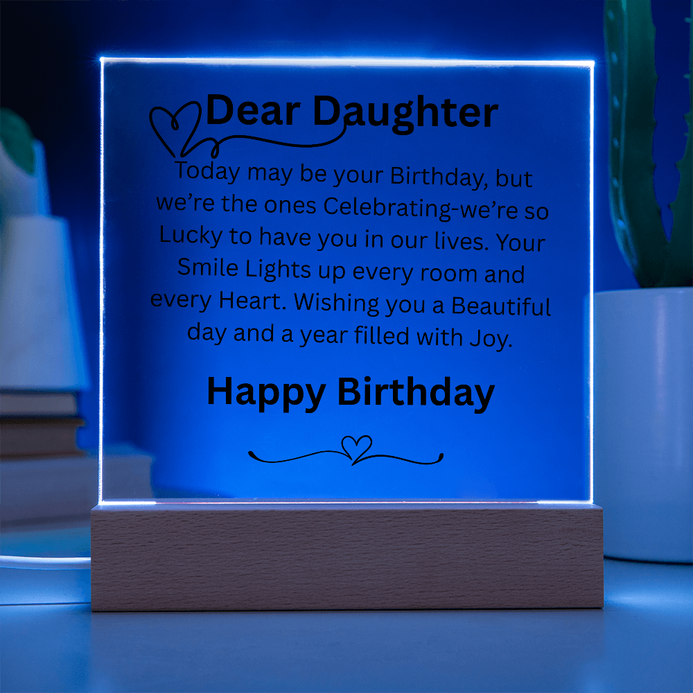 To My Daughter-On Birthday-acrylic sign