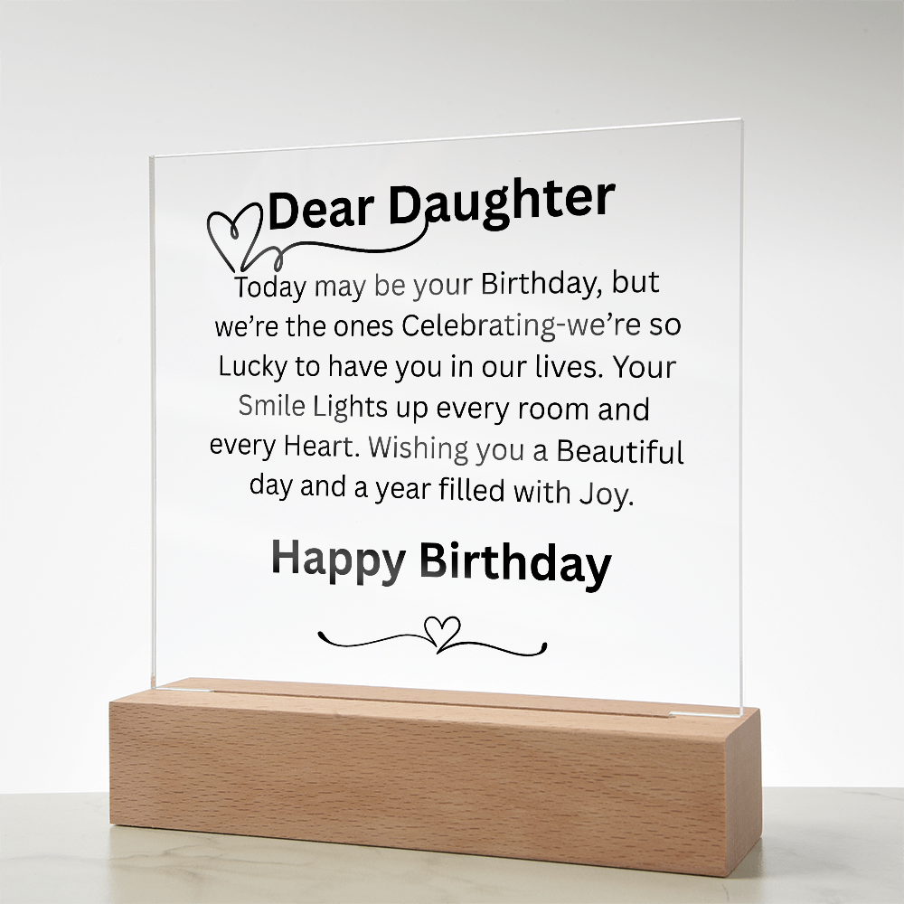 To My Daughter-On Birthday-acrylic sign