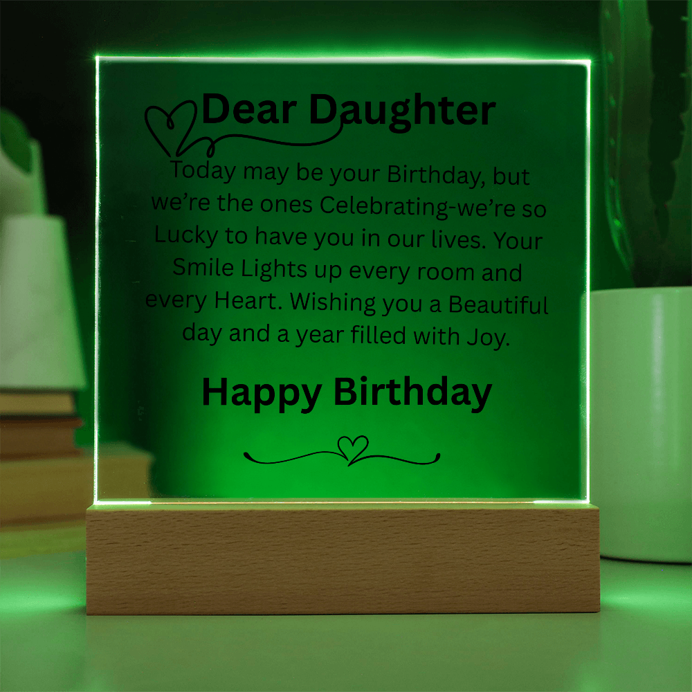 To My Daughter-On Birthday-acrylic sign