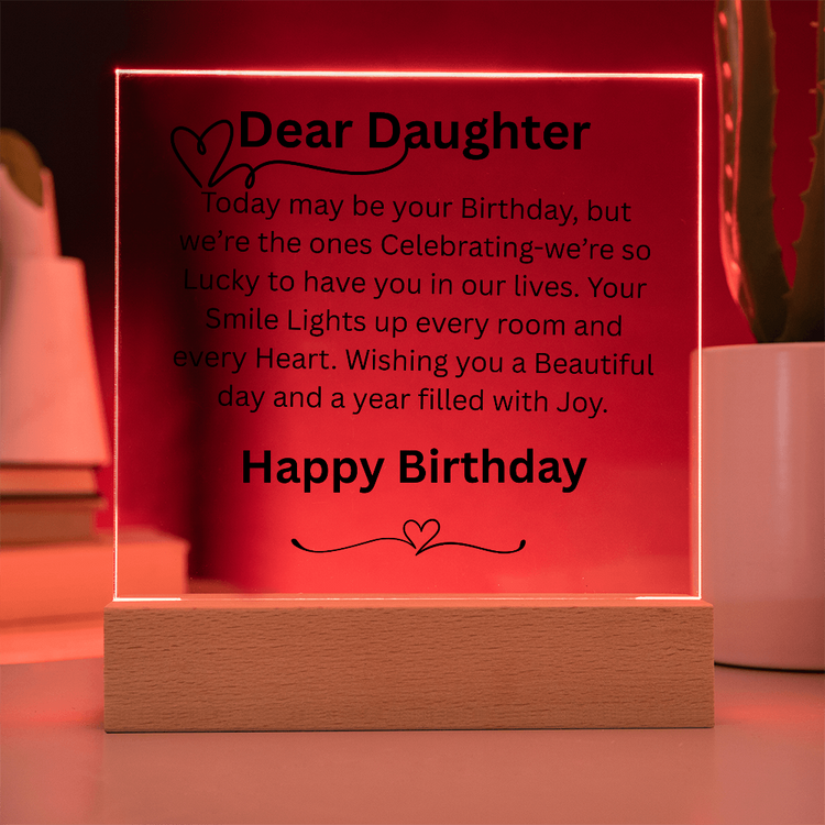To My Daughter-On Birthday-acrylic sign