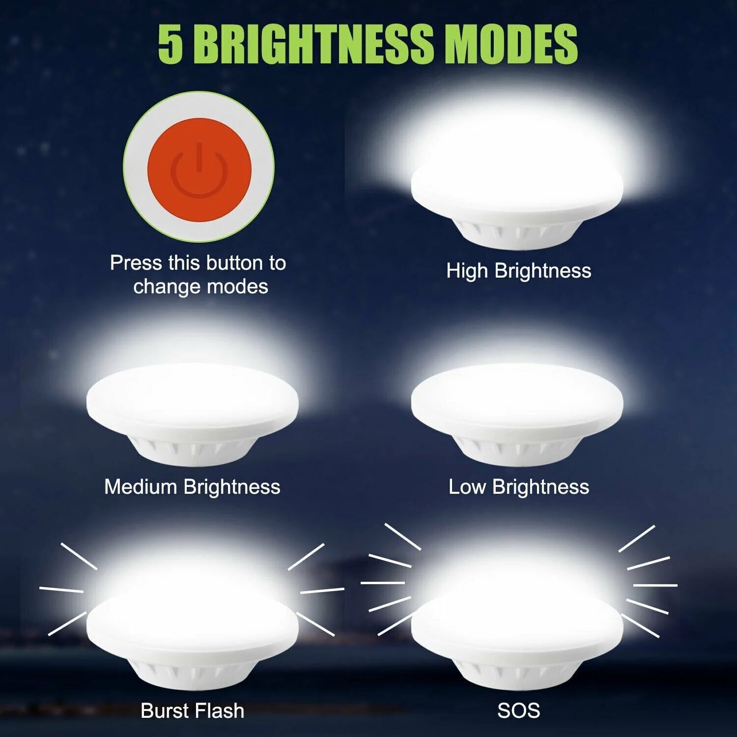 Rechargeable 60 LED Outdoor Camping Tent Light - USB and Solar Lantern for Hiking and Outdoor Activities