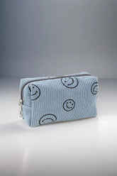 Zenana Smiley Corduroy Cosmetic Bag