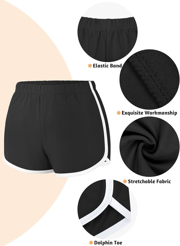 4 Pack Cotton Yoga Shorts Sets