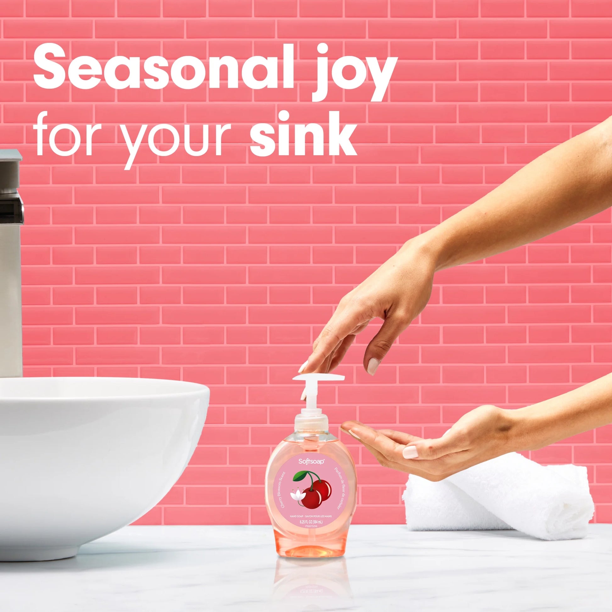 Limited Edition Cherry Blossom Liquid Hand Soap, 6.25 Fl Oz Pump Bottle