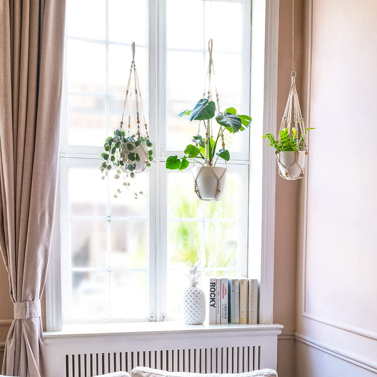 Macrame Hanging Plant Pots 3Ps