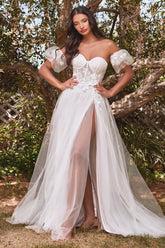 Strapless Floral Ball Gown Bridal-0