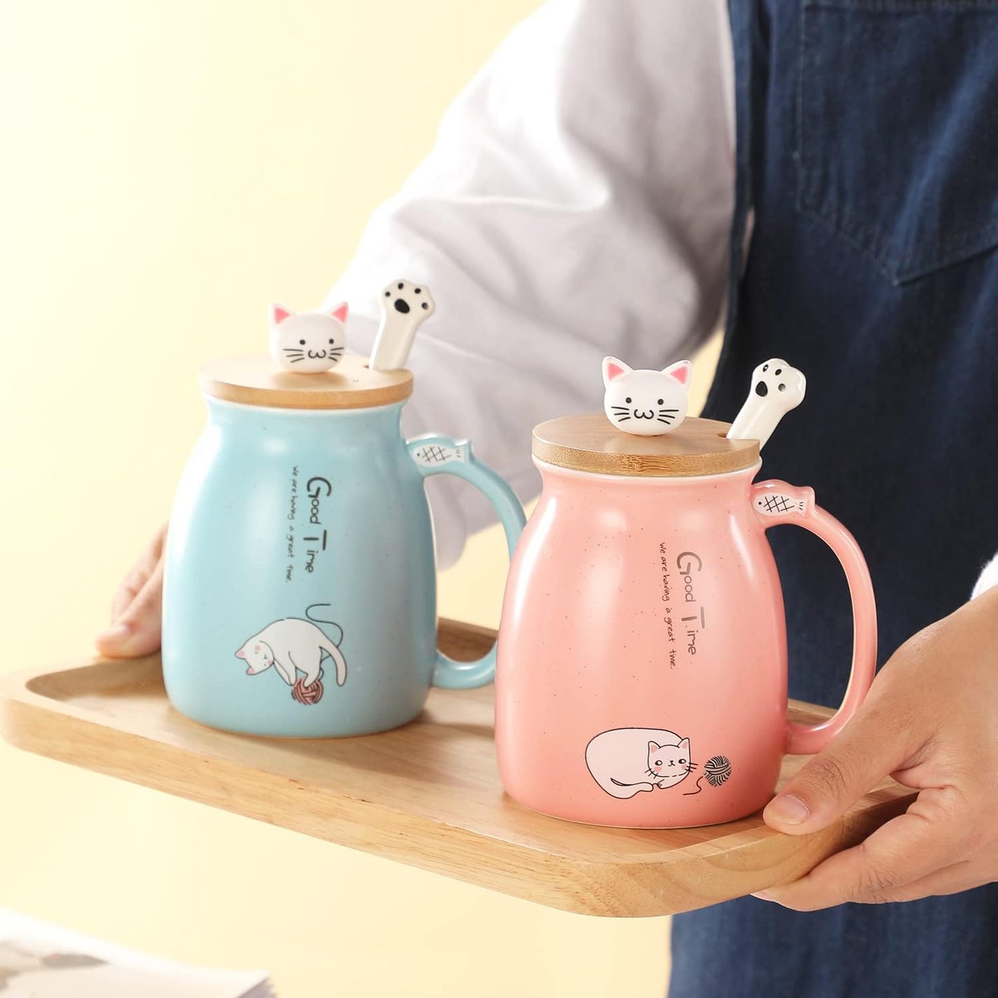 Adorable Kawaii Cat Mug with Infuser - Cuteness Overload for Tea & Coffee Lovers!