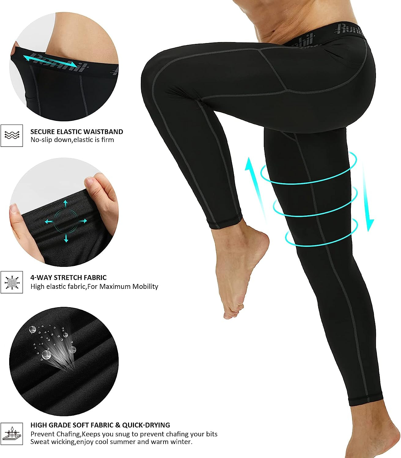 Men Running Gym Leggings Pants