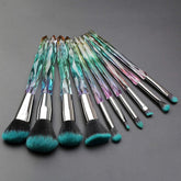 Crystal Makeup Brush Set 10PCS