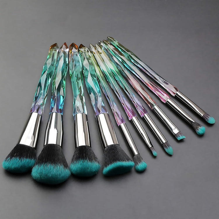 Crystal Makeup Brush Set 10PCS