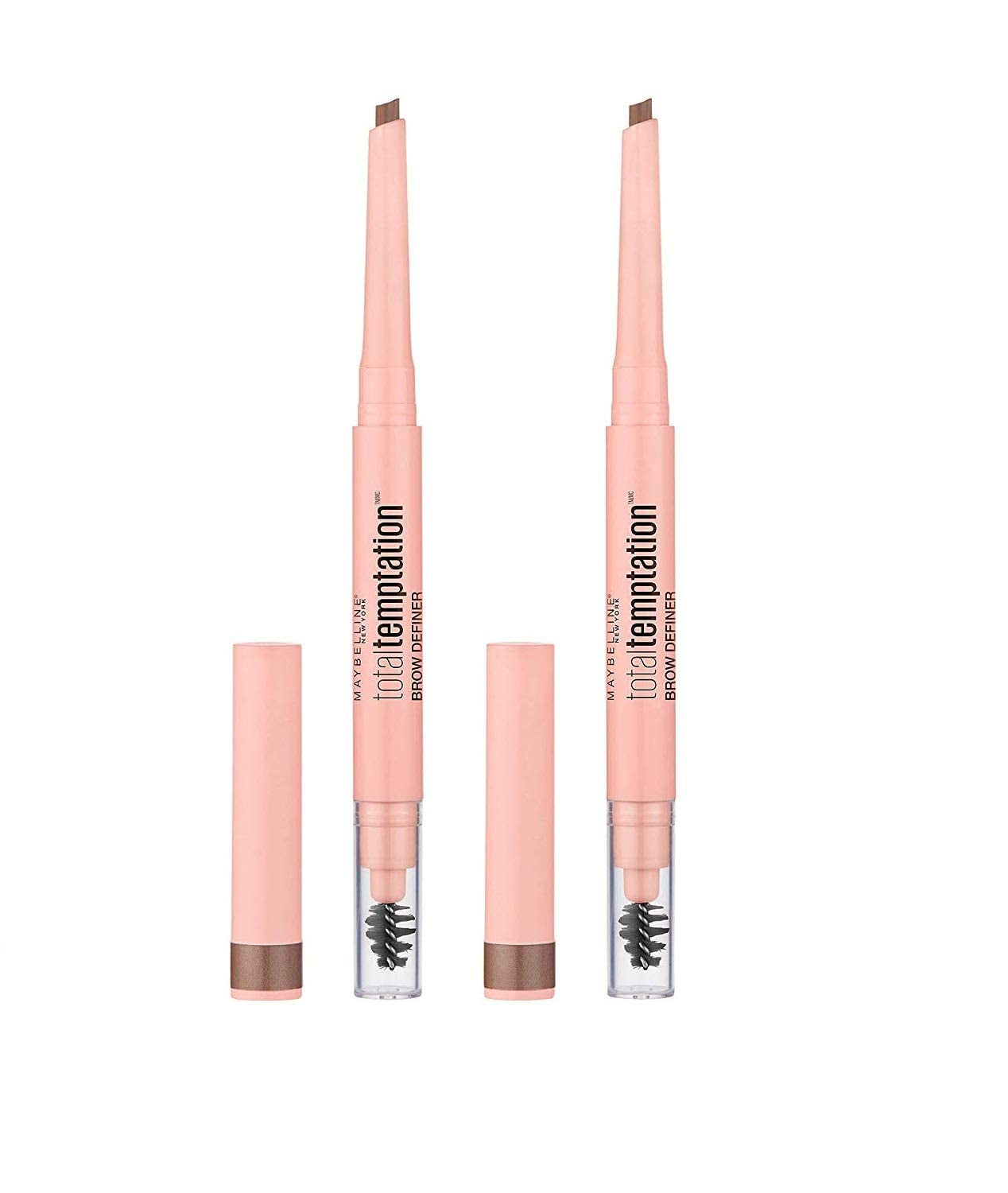Total Temptation Eyebrow Definer Pencil, Soft Brown, 2 Count