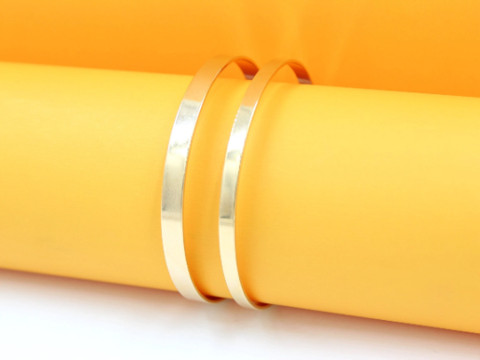 18K Gold Filled Plain Bangle (B72-B75)-2
