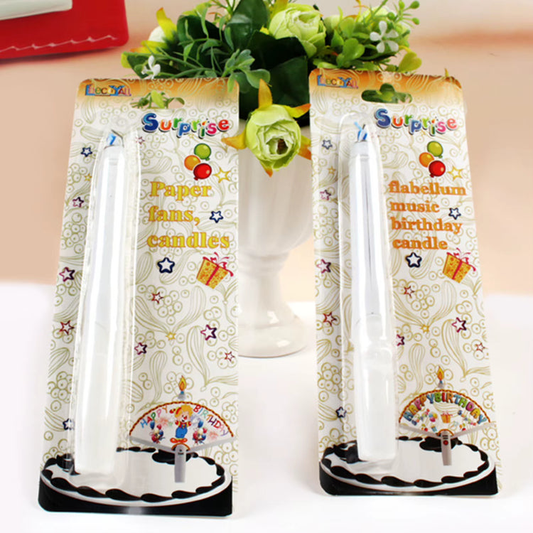 Birthday Candle with Joker Fan Banner Safe Material Unique Design Clown Pattern Candles for Decorating Birthday Theme Party Cake