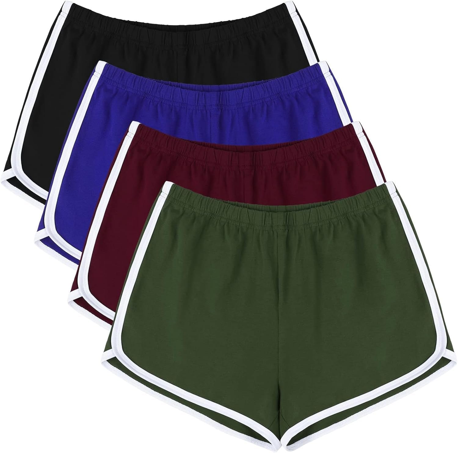 4 Pack Cotton Yoga Shorts Sets