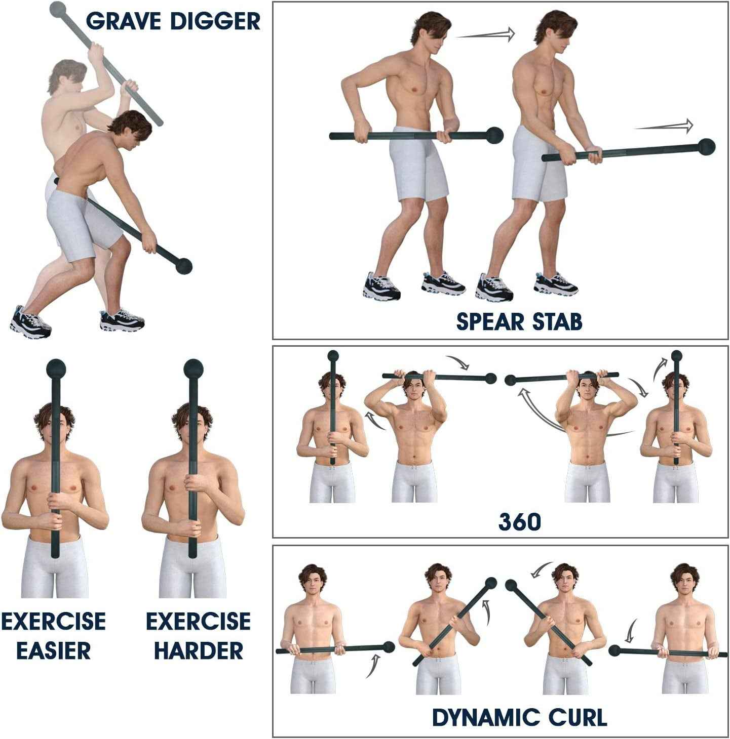 Steel Mace Bell Strength Training Tool