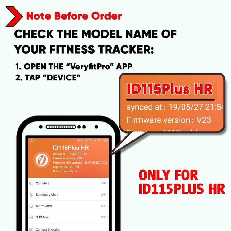 ID115Plus HR replacement strap